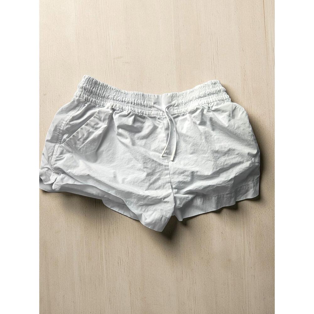 Athleta Girl White Cotton Drawstring Shorts – Size L/12